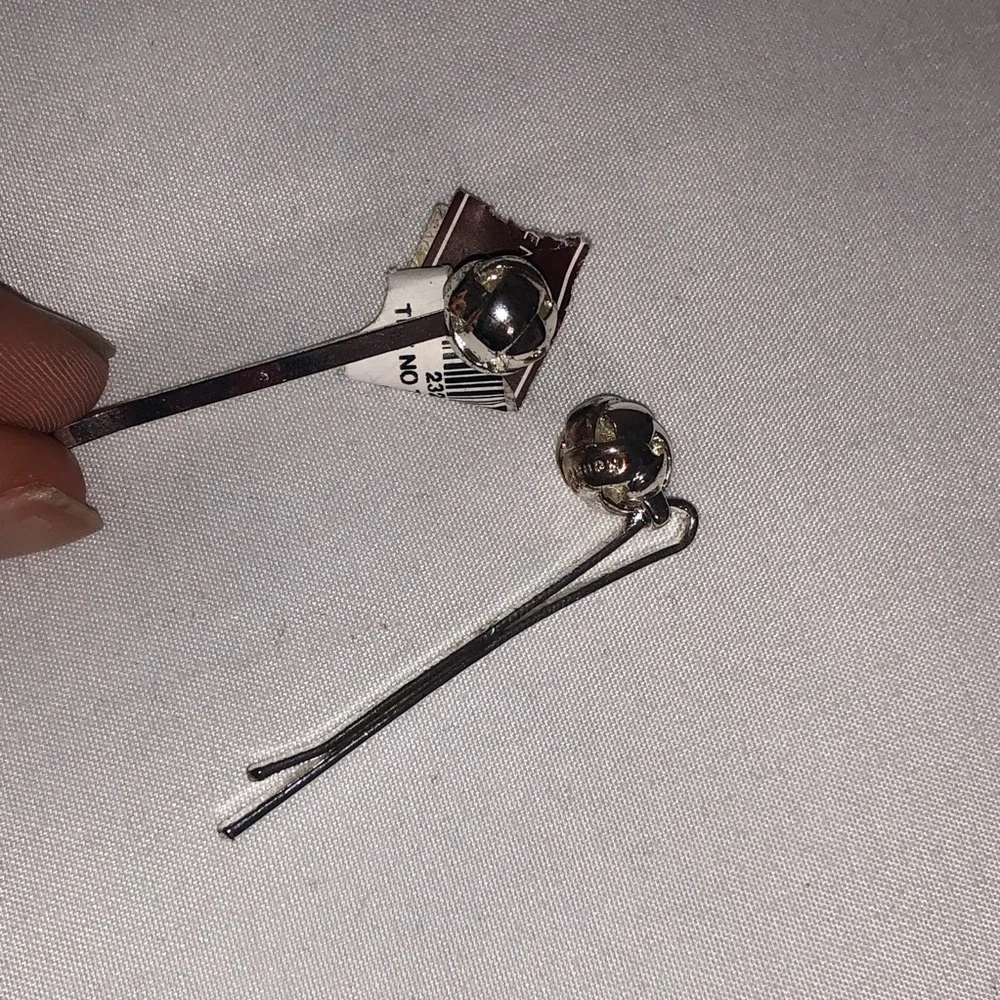 henri bendel Silver Logo Ball Bobby Pins, Rare Collector’s Piece.